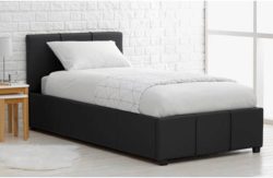 Hygena Hendry Small Double Side Opening Ottoman Bed - Black.